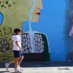 Mural pintado por alumnas de Nivel Secundario